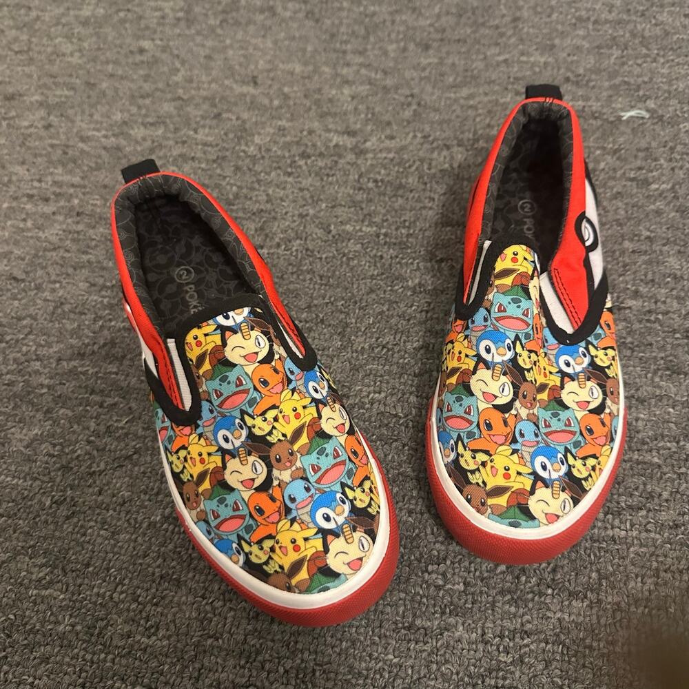 Pokemon Ground UP Slip On Canvas Sneaker Shoes Unisex Youth Size 2